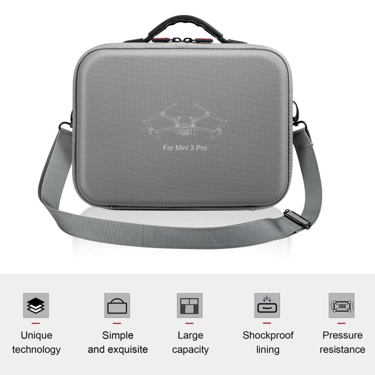 STARTRC Wasserdichte Schulter-Aufbewahrungstasche/Handtasche für DJI Mini 3 Pro / RC mit Bildschirm (Grau)