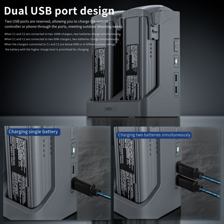Für DJI Air 3S / 3 Zwei-Wege-Ladestation, Für DJI Air 3S / 3