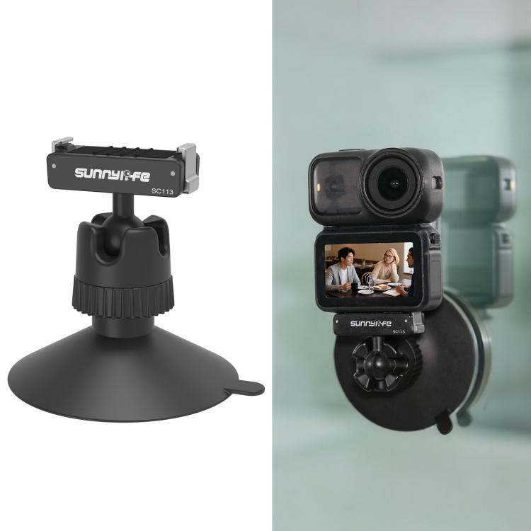 Sunnylife Dual-Direction magnetische Schnellverschluss-Kugelgelenk-Adapterhalterung, 360° drehbarer Saugnapfhalterung für DJI Osmo Nano / Action 6, für DJI Osmo Nano / Action 6