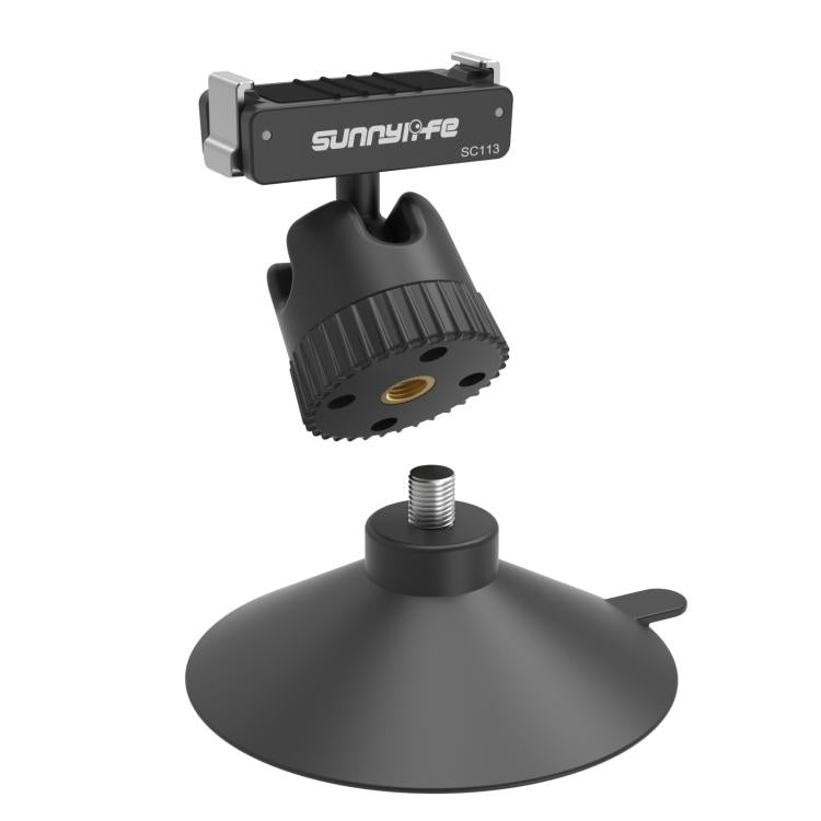 Sunnylife Dual-Direction magnetische Schnellverschluss-Kugelgelenk-Adapterhalterung, 360° drehbarer Saugnapfhalterung für DJI Osmo Nano / Action 6, für DJI Osmo Nano / Action 6