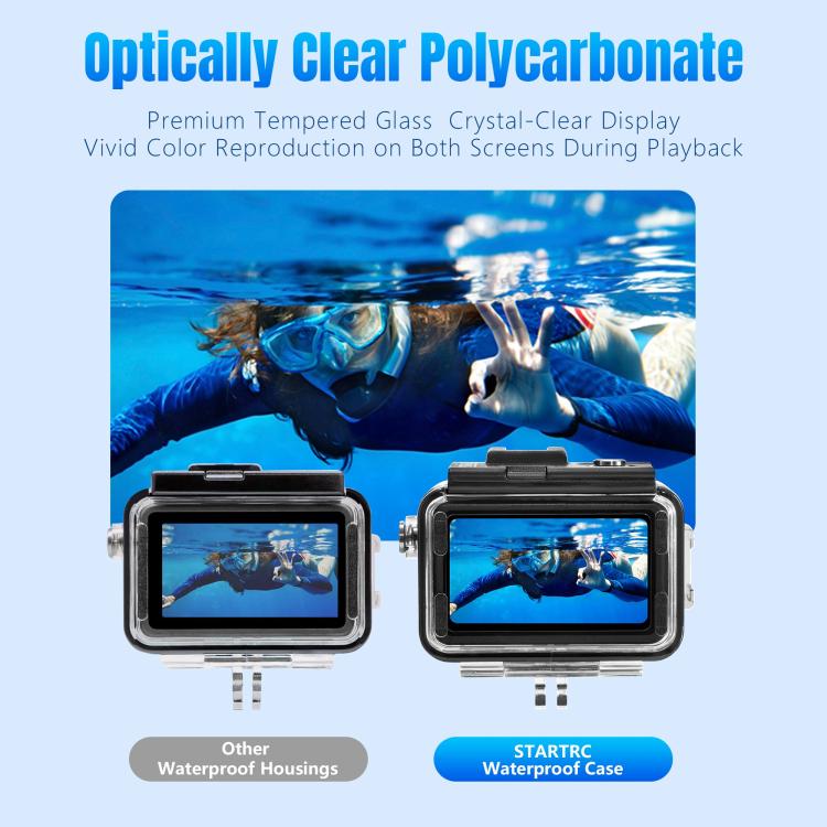 For DJI Osmo Action 5 Pro / 3 / 4 STARTRC 40m Underwater Waterproof Housing Diving Case, For DJI Osmo Action 5 Pro / 3 / 4 STARTRC 40m