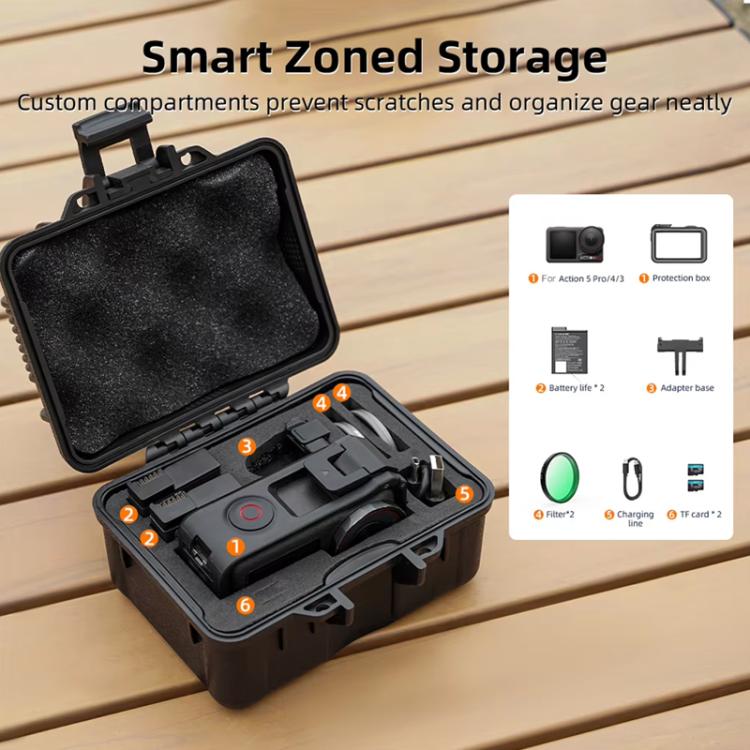 For DJI OSMO Action 5 Pro / 4 / 3 Camera Hard Storage Box Bag Protective Case, For DJI OSMO Action 5 Pro / 4 / 3