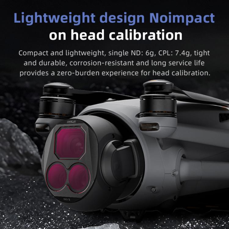 For DJI Mavic 4 Pro STARTRC 4 in 1 CPL ND8 ND32 ND64 Lens Filter Kit, CPL ND8 ND32 ND64