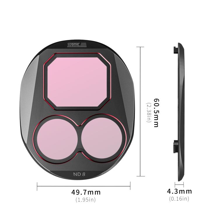 For DJI Mavic 4 Pro STARTRC 4 in 1 CPL ND8 ND32 ND64 Lens Filter Kit, CPL ND8 ND32 ND64