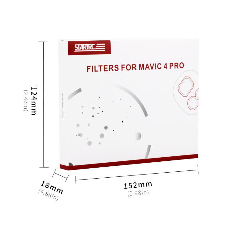 For DJI Mavic 4 Pro STARTRC 4 in 1 CPL ND8 ND32 ND64 Lens Filter Kit, CPL ND8 ND32 ND64