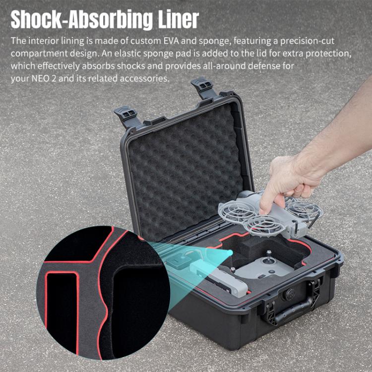 Für DJI Neo 2 STARTRC Tragbarer Mini-Koffer aus PP, wasserdicht, explosionsgeschützt, Aufbewahrungsbox, für DJI Neo 2 Mini Box
