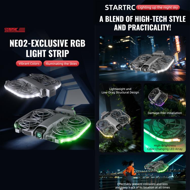 DJI Neo 2 LED Light Strip – STARTRC Colourful Night Flight Warning Light