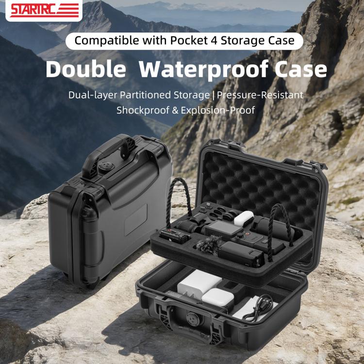 Für DJI Osmo Pocket 4 STARTRC Wasserdichter PP-Doppelschichtkoffer Allzweck-Set Aufbewahrungsbox, Für DJI Osmo Pocket 4