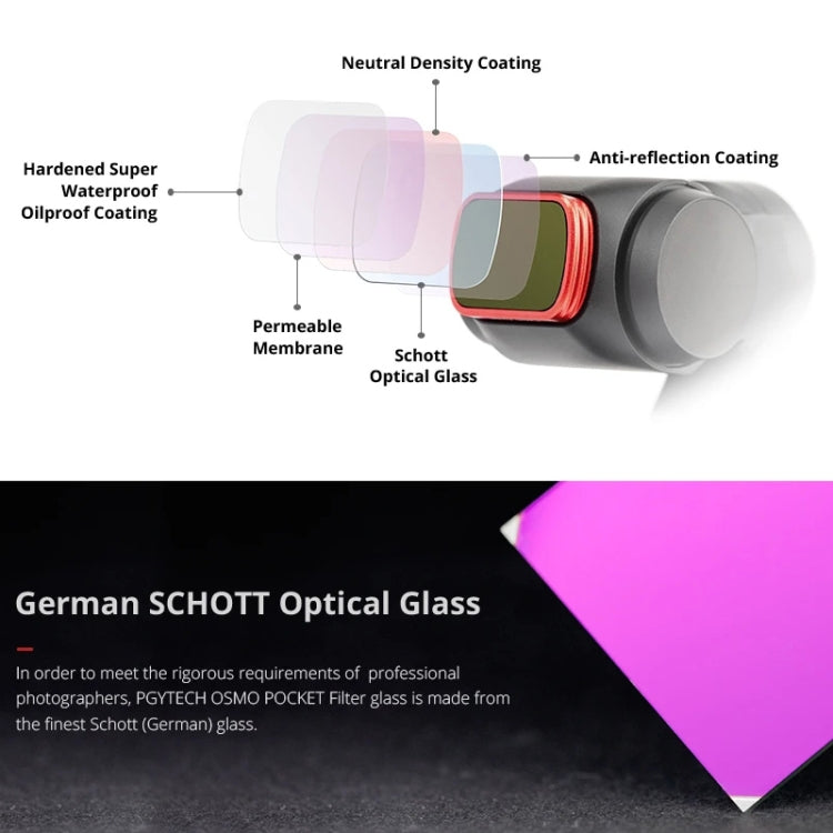PGYTECH P-18C-016 Light Red Snorkeling Filter Profession Diving Color Lens Filter for DJI Osmo Pocket, P-18C-016