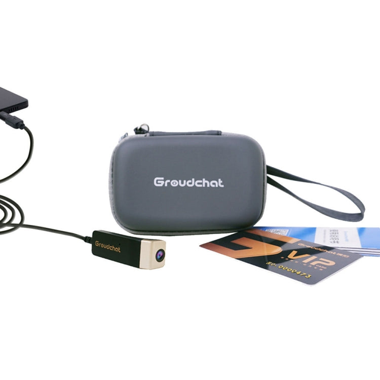 Groudchat JP1DV1 1080P HD Smart Camera Mobile Phone USB Live Camera for Glasses Legs, Built-in Sound-absorbing and Noise-reducing Microphone(Gold)