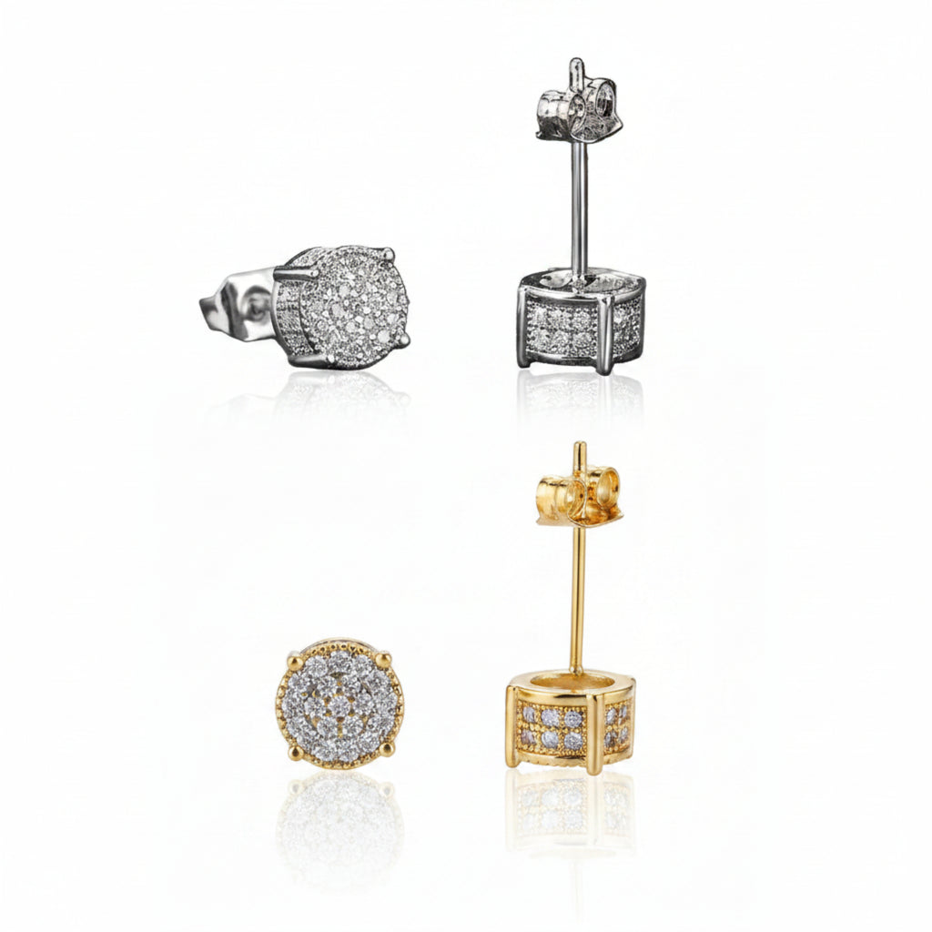 Round Diamond Stud Earrings