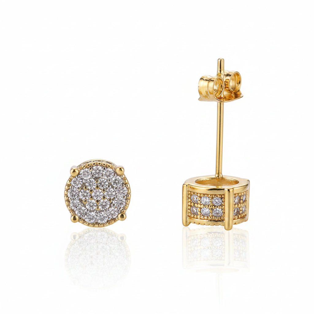 Round Diamond Stud Earrings