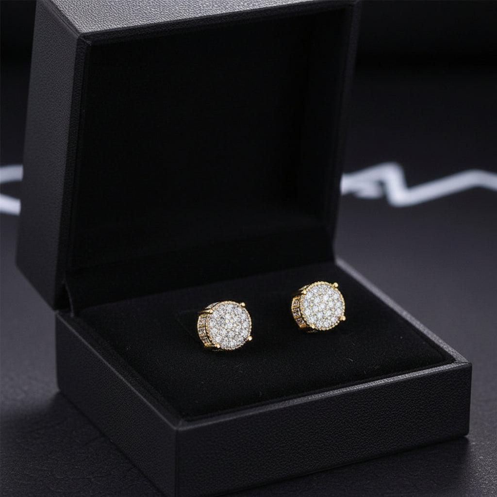 Round Diamond Stud Earrings