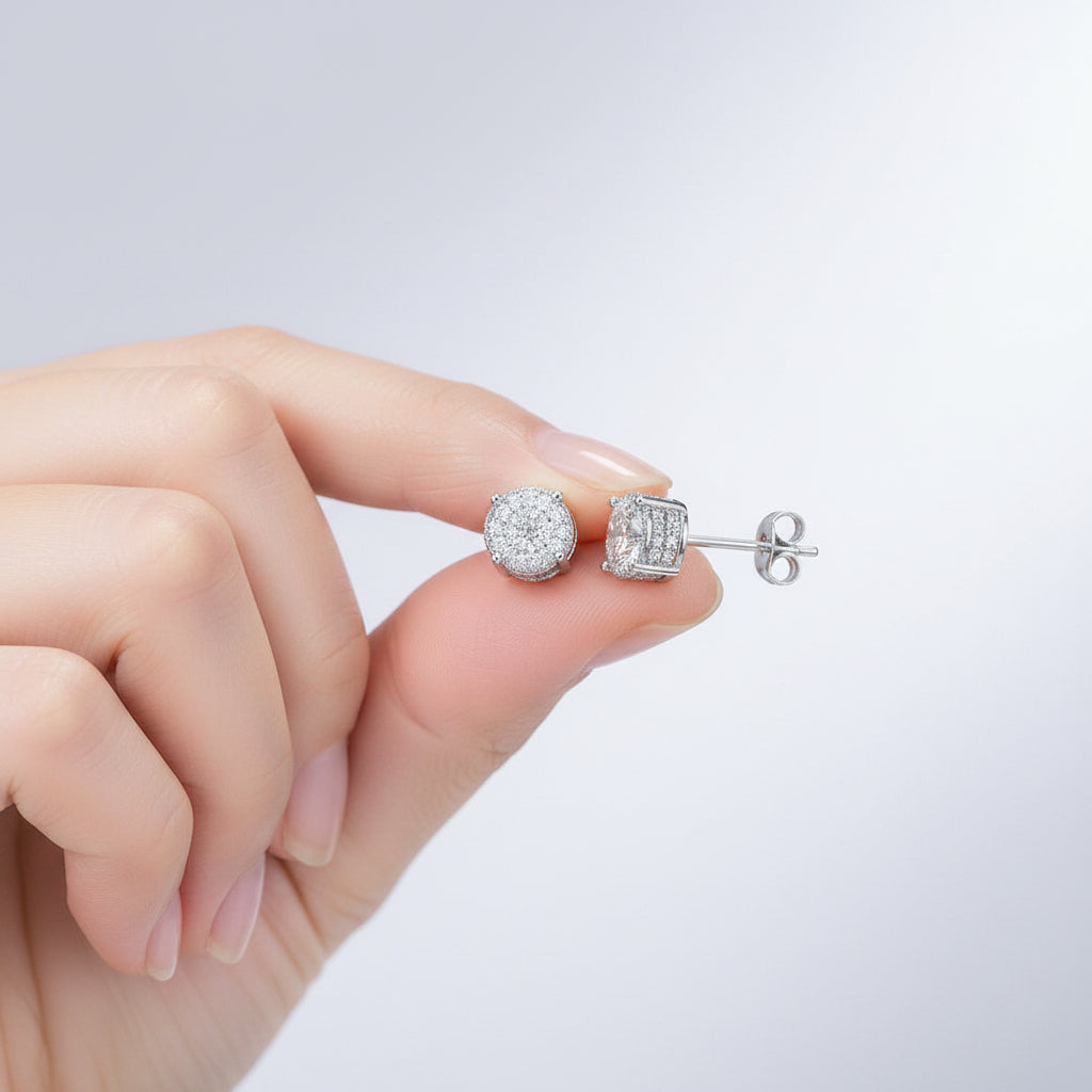 Round Diamond Stud Earrings