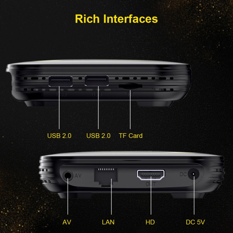 HK1 RBOX-H8S 4K Ultra HD Android 12.0 Smart TV Box mit Fernbedienung, Allwinner H618 Quad-Core, 2GB+16GB, 2GB+16GB