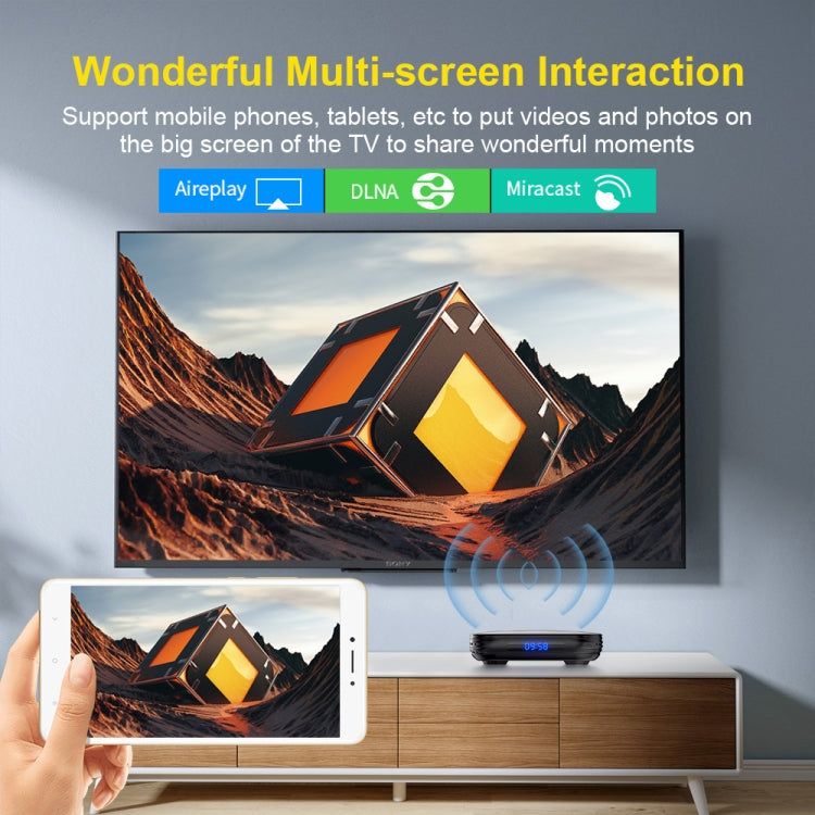 HK1 RBOX-H8S 4K Ultra HD Android 12.0 Smart TV Box mit Fernbedienung, Allwinner H618 Quad-Core, 2GB+16GB, 2GB+16GB