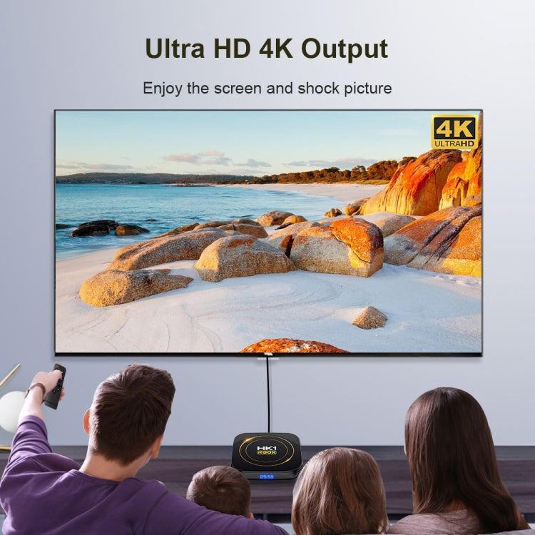 HK1 RBOX-H8S 4K Ultra HD Android 12.0 Smart TV Box with Remote Control, Allwinner H618 Quad-Core, 4GB+32GB, 4GB+32GB