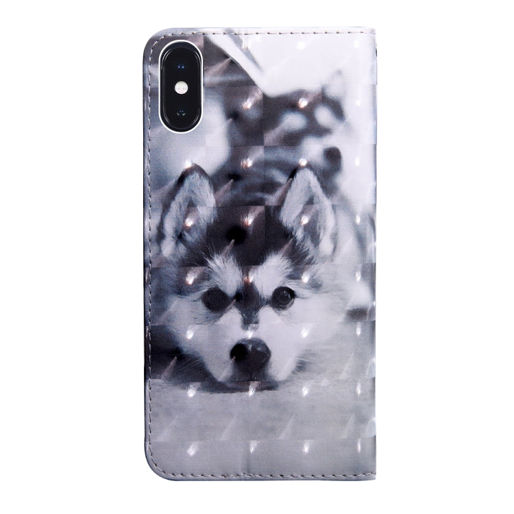 3D-Muster Bemalte Hülle mit Klappfunktion, TPU + PU-Leder, mit Ständer, Kartenfächern & Geldbörse, für iPhone XS Max, für iPhone X / XS