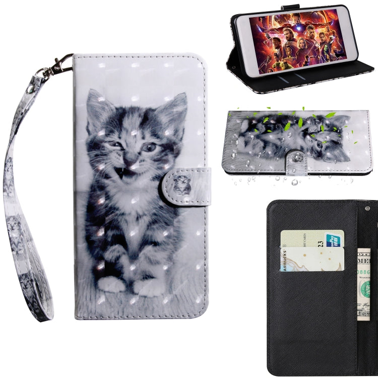 3D Painting Pattern Coloured Drawing Horizontal Flip TPU + PU Leather Case with Holder & Card Slots & Wallet, For Huawei P30 Lite / Nova 4e, For Huawei Y6 2019 / Y6 Pro 2019 /  Honor Play 8A