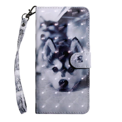 3D Painting Pattern Coloured Drawing Horizontal Flip TPU + PU Leather Case with Holder & Card Slots & Wallet, For Galaxy J8 2018, For Galaxy S10