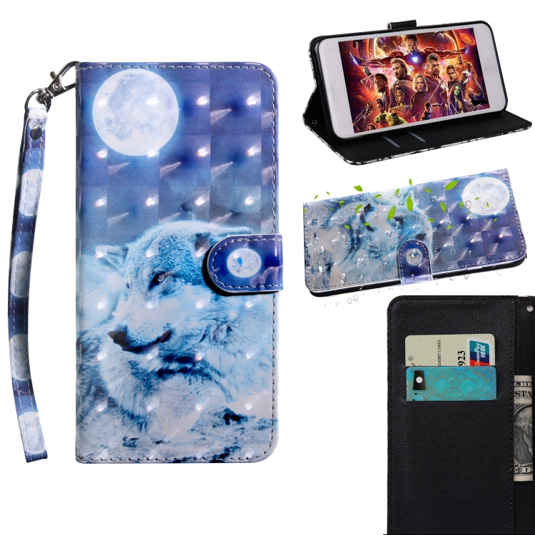 3D Painting Pattern Coloured Drawing Horizontal Flip TPU + PU Leather Case with Holder & Card Slots & Wallet, For Motorola E5 Play, For Motorola E5 Play Go
