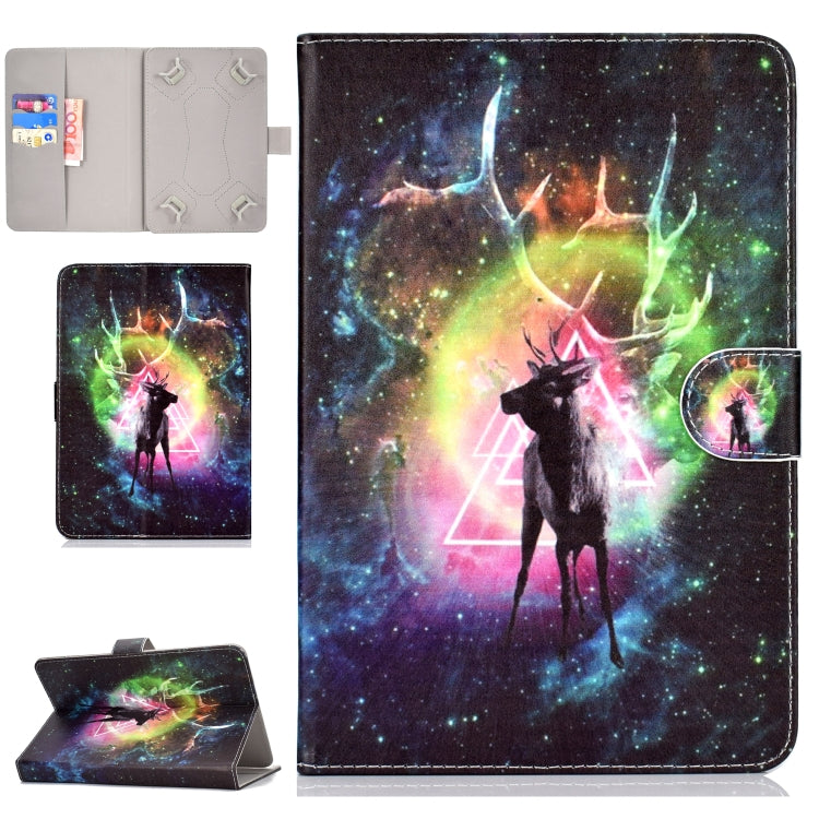 Colored Pattern Drawing Horizontal Flip PU Leather Case with Three-folding Holder & Sleep / Wake-up Function, For 7 inch Tablet PC, For 8 inch Tablet PC