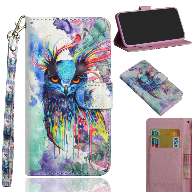 3D Painting Pattern Horizontal Flip TPU + PU Leather Case with Holder & Card Slots & Wallet, For Huawei Y7 (2019) / Y7 Pro (2019) / Y7 Prime (2019), For Huawei Honor 8X