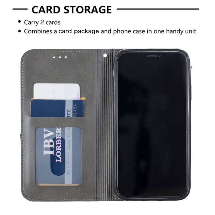Rhombus Texture Horizontal Flip Magnetic Leather Case with Holder & Card Slots & Wallet, For iPhone 11