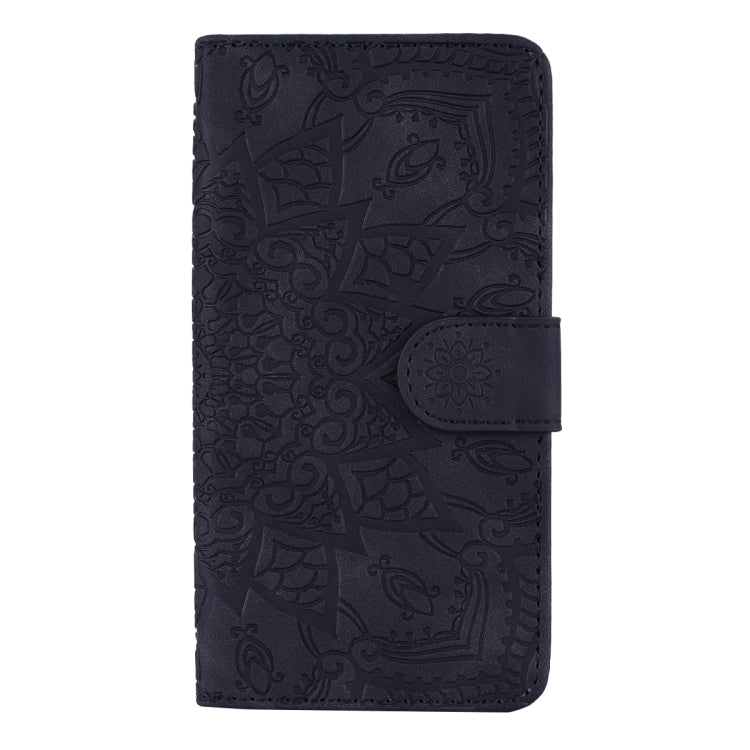Geprägte Lederhülle mit Kalbsleder-Muster, doppelt klappbar, mit Brieftaschenfunktion, Halterung und Kartenfächern, für iPhone SE 2020 & 8 & 7, für iPhone XS / X, für iPhone 11 (6,1 Zoll), für iPhone 11 Pro (5,8 Zoll)
