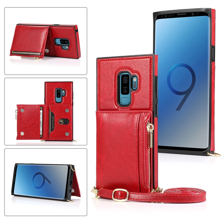 Square Zipper Wallet Bag TPU+PU Back Cover Case with Holder & Card Slots & Wallet & Cross-body Strap, For Samsung Galaxy A90 5G, For Samsung Galaxy Note9, For Samsung Galaxy Note10, For Samsung Galaxy Note10 Pro, For Samsung Galaxy S9                  ...