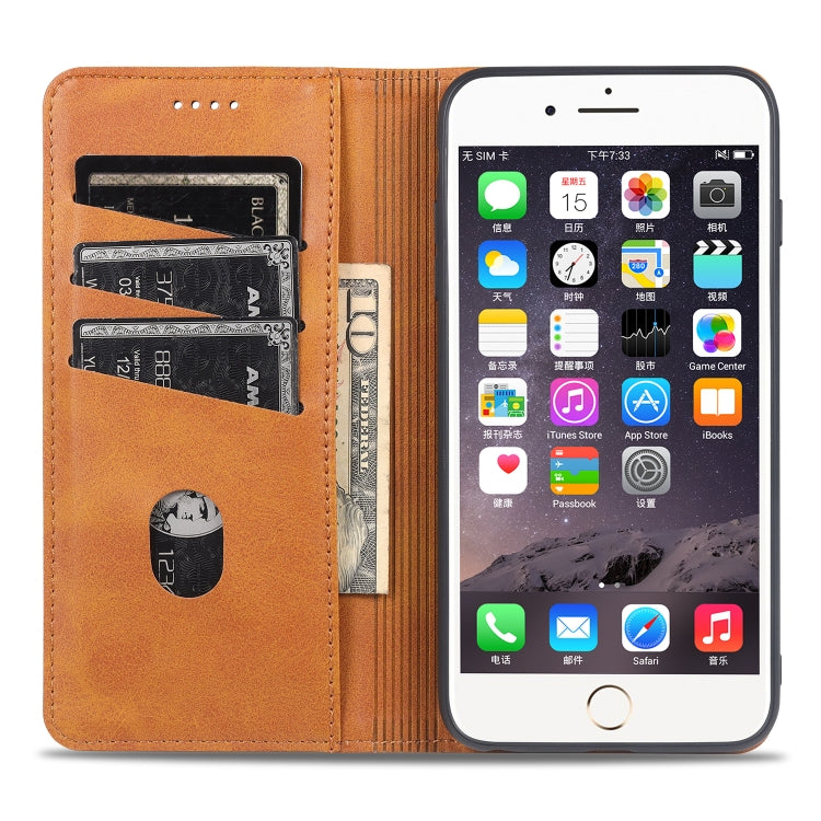 AZNS Magnetic Calf Texture Horizontal Flip Leather Case with Card Slots & Holder & Wallet, For iPhone 6, For iPhone 6 Plus, For iPhone 8 / 7, For iPhone 8 Plus/7 Plus