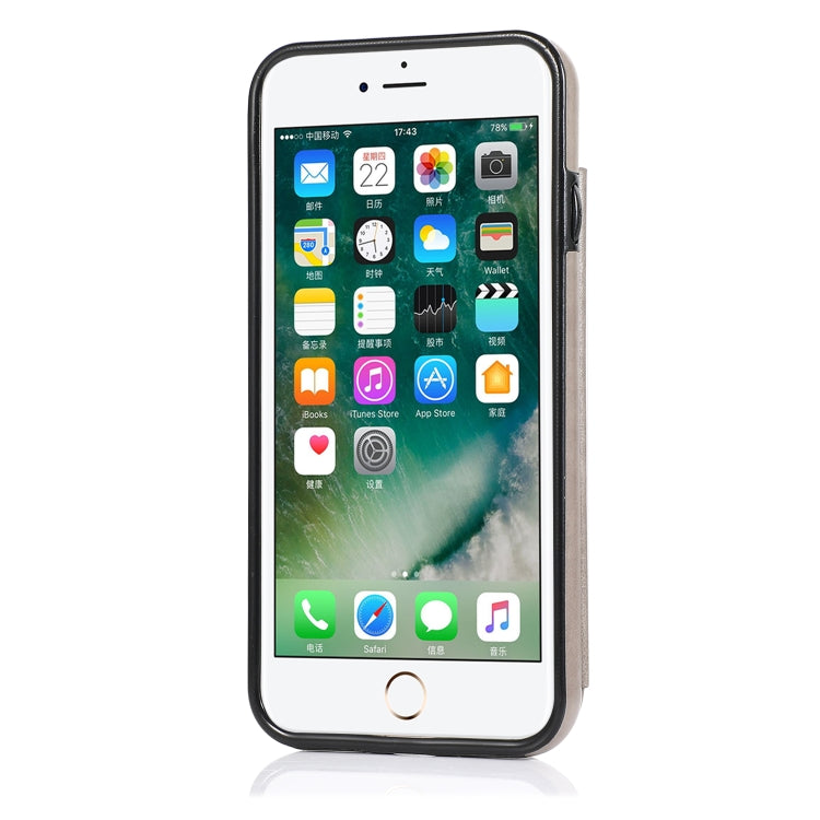 Schutzhülle mit doppeltem Schnallen-Mandalasmuster aus PU+TPU mit Kartenfächern, Halterung & Bilderrahmen, für iPhone SE 2022 / SE 2020 / 8 / 7, für iPhone 7 Plus / 8 Plus, für iPhone X / XS, für iPhone XR