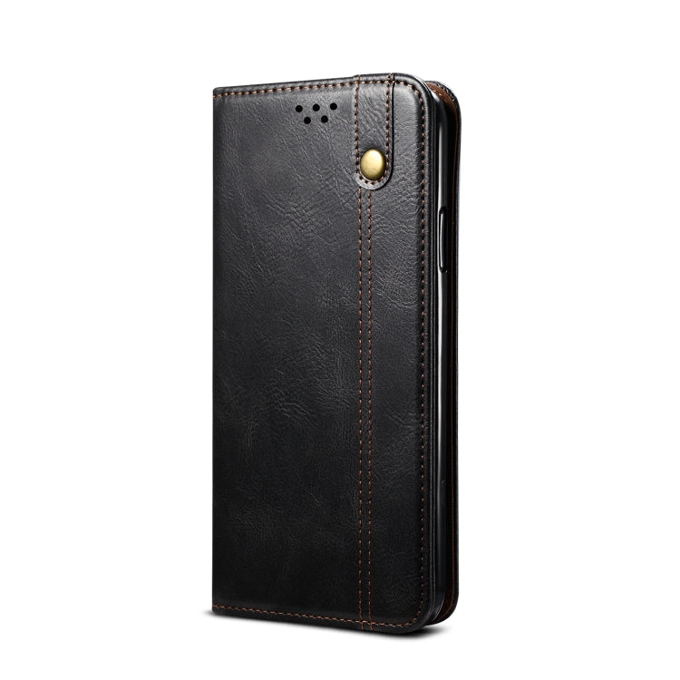 Einfache Wax Crazy Horse Textur Horizontal aufklappbare Ledertasche mit Kartenfächern & Geldbörse, für iPhone XR, für iPhone XS / X, für iPhone XS Max