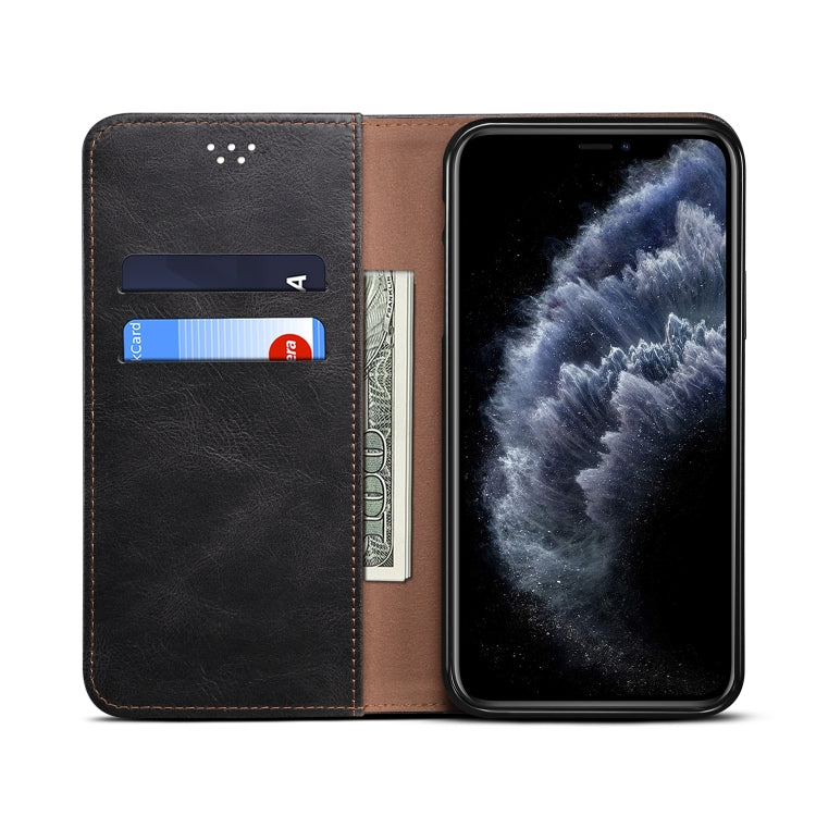 Einfache Wax Crazy Horse Textur Horizontal aufklappbare Ledertasche mit Kartenfächern & Geldbörse, für iPhone XR, für iPhone XS / X, für iPhone XS Max