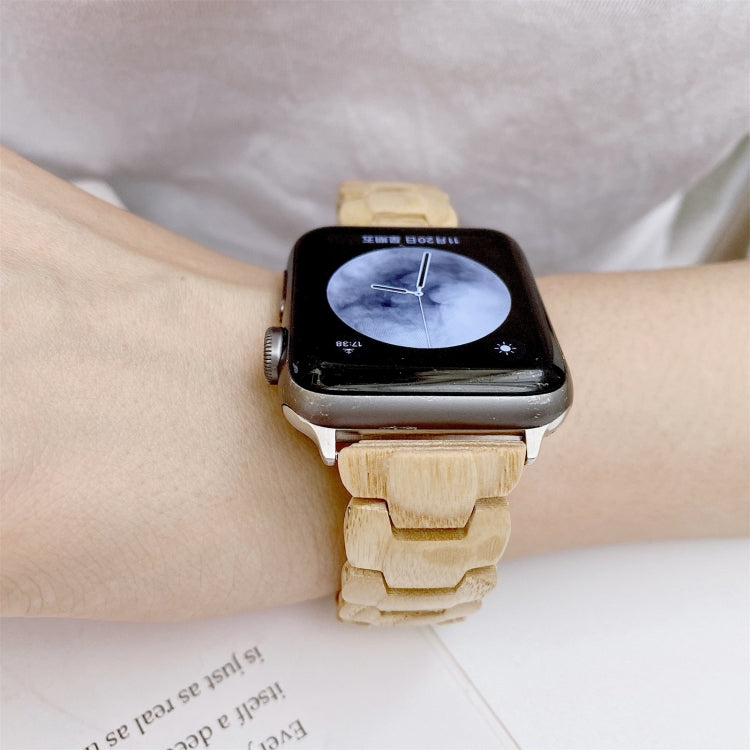 Wooden Bead Woven Watchband For Apple Watch Series 6 & SE & 5 & 4 40mm / 3 & 2 & 1 38mm, For Apple Watch Series 7 41mm / 6 & SE & 5 & 4 40mm / 3 & 2 & 1 38mm, For Apple Watch Series 8&7 41mm / SE 2&6&SE&5&4 40mm / 3&2&1 38mm