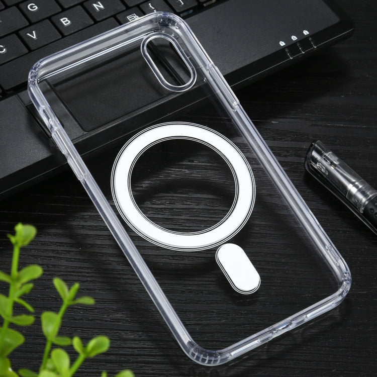 MagSafe-Hülle, schlichtes Magnetring-Design, rundum geschützte, kristallklare Acryl-PC + TPU-stoßfeste Hülle, für iPhone X / XS, für iPhone XR, für iPhone XS Max