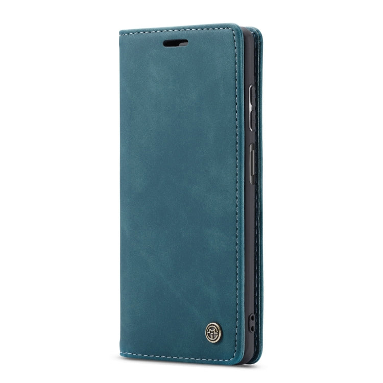 For Huawei P Smart 2021 CaseMe-013 Multifunctional Retro Frosted Horizontal Flip Leather Case with Card Slot & Holder & Wallet(Blue)