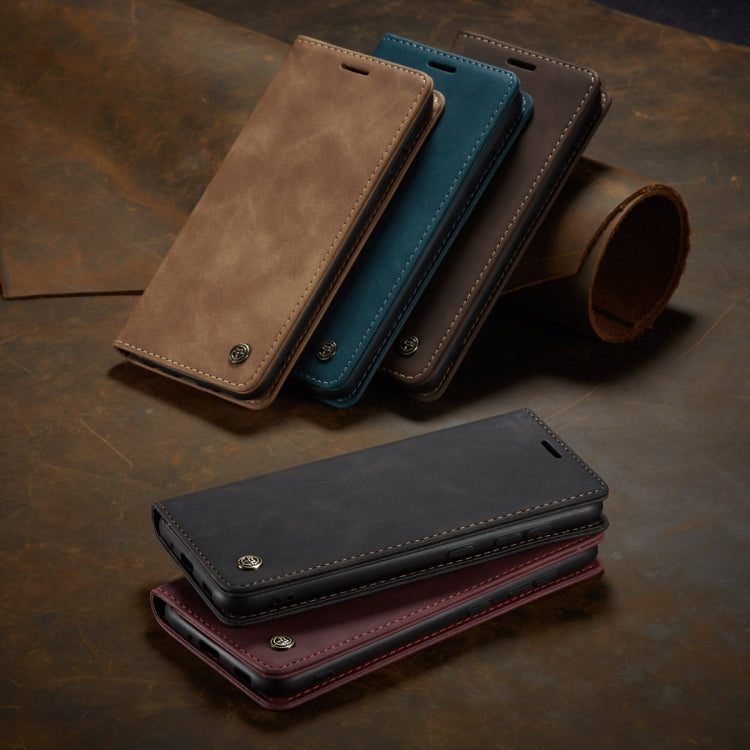 For Huawei P Smart 2021 CaseMe-013 Multifunctional Retro Frosted Horizontal Flip Leather Case with Card Slot & Holder & Wallet(Black)