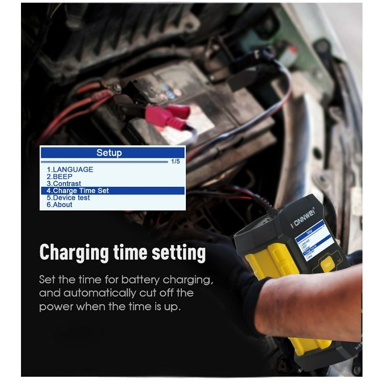 KONNWEI KW510 3-in-1 Autobatterie-Tester / Ladegerät / Regenerator, unterstützt 8 Sprachen, KW510 (EU-Stecker), KW510 (US-Stecker)