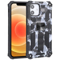 Camouflage Armor Shockproof TPU + PC Magnetic Protective Case with Holder, For iPhone 12 / 12 Pro, For iPhone 12 Pro Max