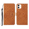 Ethnic Style Embossed Pattern Horizontal Flip Leather Case with Holder & Card Slots & Wallet & Lanyard, For iPhone 12, For iPhone 12 Mini, For iPhone 12 Pro Max