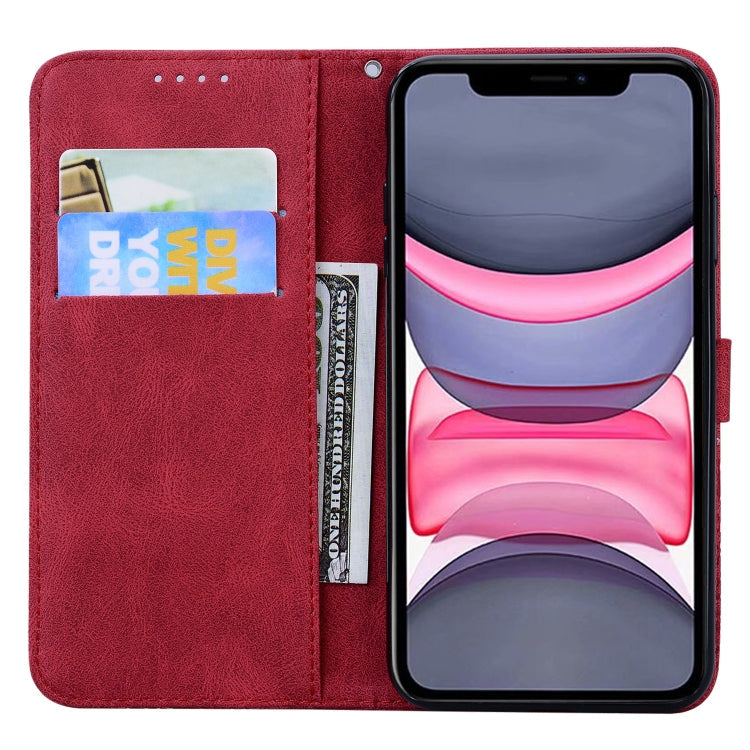 Retro-Lederhülle mit Schmetterlingsprägung, horizontalem Klappmechanismus, Ständer, Kartenfächern und Geldbörsenfach, für iPhone 11, für iPhone 11 Pro, für iPhone 11 Pro Max, für iPhone 12 mini