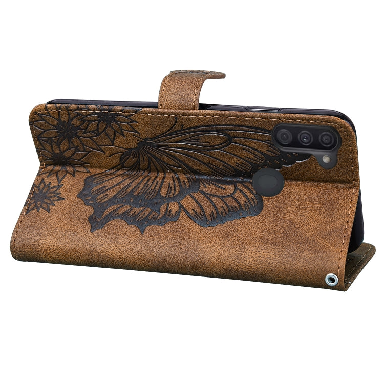 Retro Skin Feel Butterflies Embossing Horizontal Flip Leather Case with Holder & Card Slots & Wallet, For Samsung Galaxy A11, For Samsung Galaxy A12 5G, For Samsung Galaxy A21, For Samsung Galaxy A21s