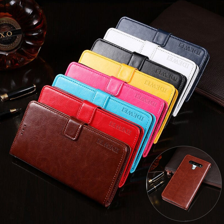 idewei Crazy Horse Texture Horizontal Flip Leather Case with Holder & Card Slots & Wallet, For LG K71, For OPPO A15s, For OPPO Reno5 4G