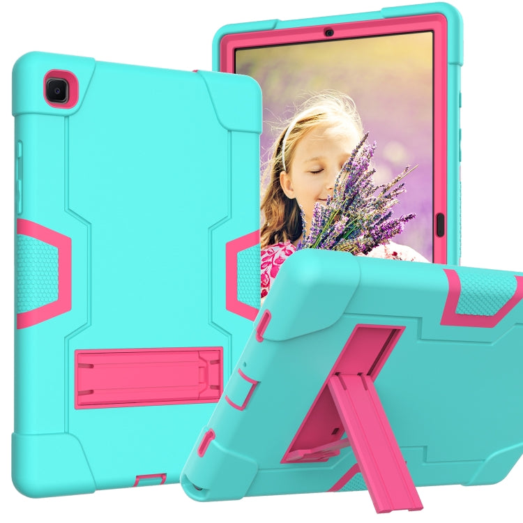 Contrast Color Robot Shockproof Silicon + PC Protective Case with Holder, For Samsung Galaxy Tab A7 10.4 (2020) T500