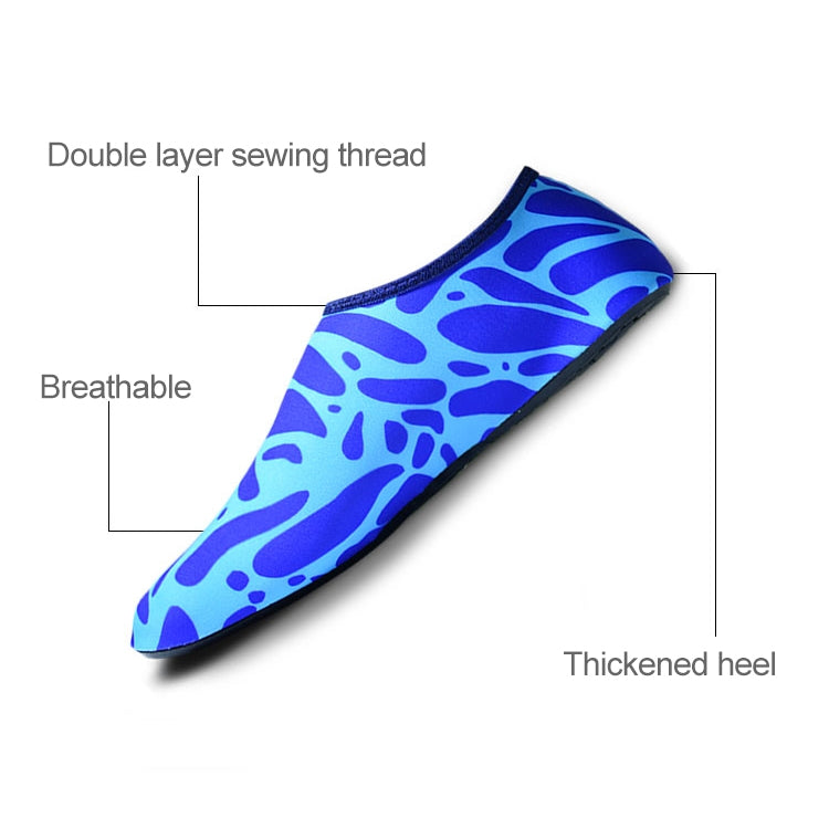 Non-slip Wear-resisting Thick Rubber Sole Diving Shoes and  Socks, One Pair, XS, S