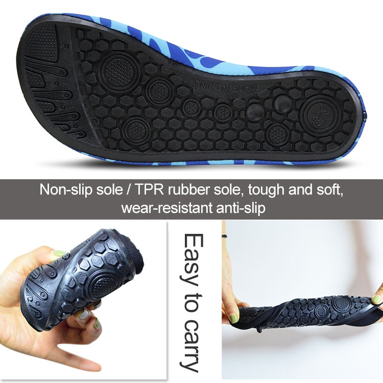 Non-slip Wear-resisting Thick Rubber Sole Diving Shoes and  Socks, One Pair, M, L