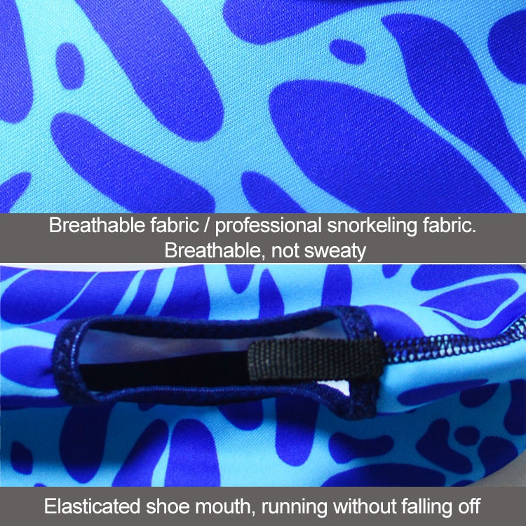 Non-slip Wear-resisting Thick Rubber Sole Diving Shoes and  Socks, One Pair, M, L
