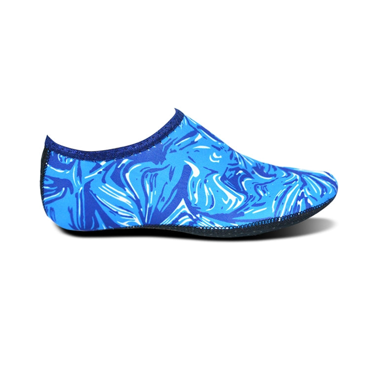 Non-slip Plastic Grain Texture Thick Cloth Sole Printing Diving Shoes and Socks, One Pair, XXXL