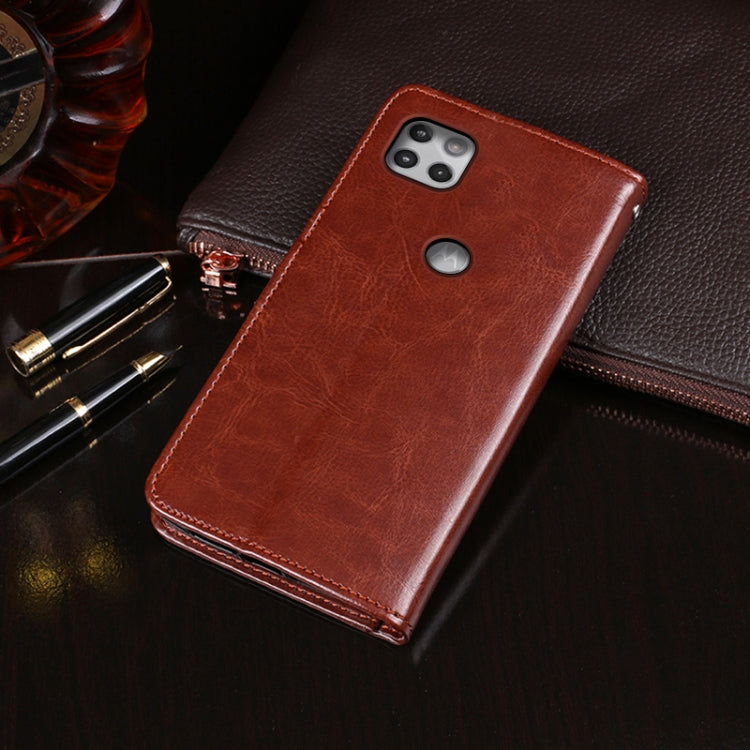 idewei Crazy Horse Texture Horizontal Flip Leather Case with Holder & Card Slots & Wallet, For Motorola Moto One 5G Ace, For OPPO A55, For OPPO Realme V15